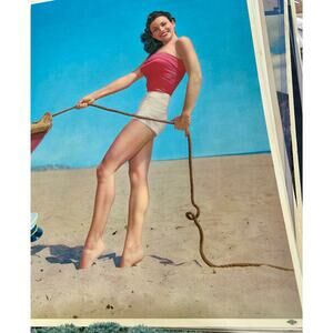 Lot of 4 Large 1956 Pinups Full Page Salesman Samples